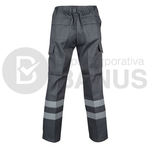 Pantalón Drill de Trabajo con Cinta Reflectiva