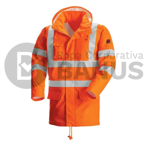 CHAQUETA IGNÍFUGA IMPERMEABLE NARANJA