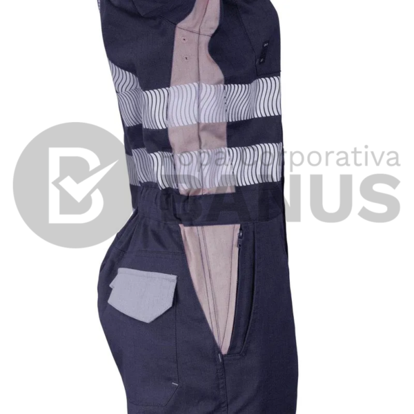 OVEROL IGNÍFUGO ANTIESTÁTICO MUJER AZUL / BEIGE - Imagen 7