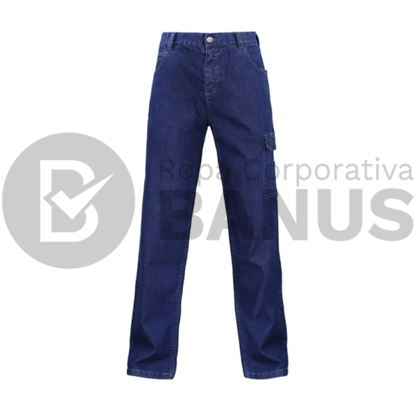 PANTALÓN CARGO MEZCLILLA IGNÍFUGO AZUL