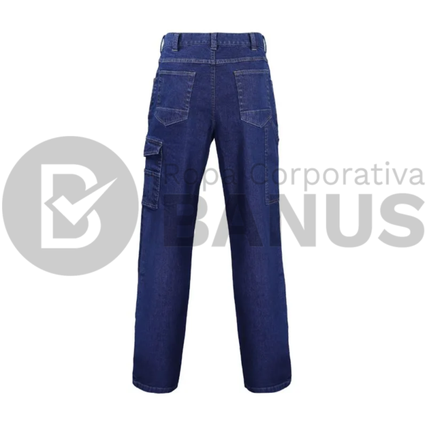 PANTALÓN CARGO MEZCLILLA IGNÍFUGO AZUL - Imagen 2