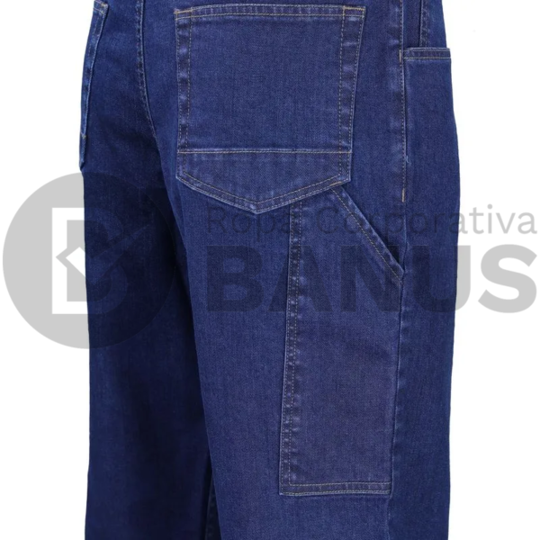 PANTALÓN CARGO MEZCLILLA IGNÍFUGO AZUL - Imagen 6