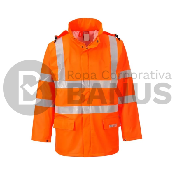 PARKA IGNÍFUGA IMPERMEABLE NARANJA