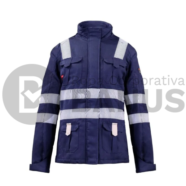 PARKA IGNÍFUGA MUJER AZUL MARINO