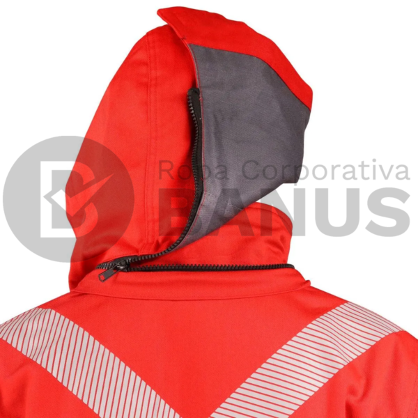 PARKA IGNÍFUGA ANTIESTÁTICA ROJA - Imagen 6