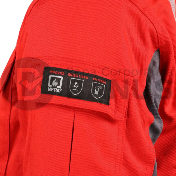 PARKA IGNÍFUGA ANTIESTÁTICA ROJA - Imagen 8